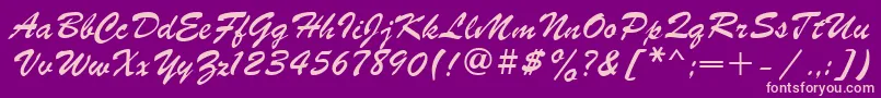 PrsC Font – Pink Fonts on Purple Background