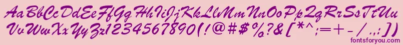 PrsC Font – Purple Fonts on Pink Background