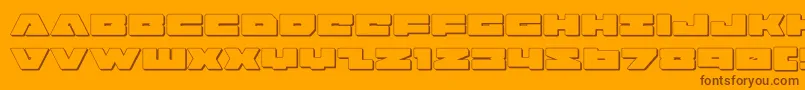 En savoir plus sur la police badaxe3d Police badaxe3d – polices brunes sur fond orange