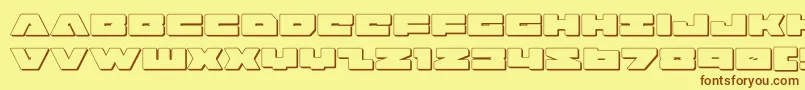 En savoir plus sur la police badaxe3d Police badaxe3d – polices brunes sur fond jaune