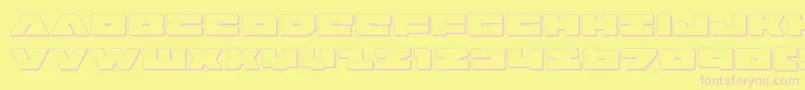 Więcej informacji o czcionce badaxe3d Czcionka badaxe3d – różowe czcionki na żółtym tle