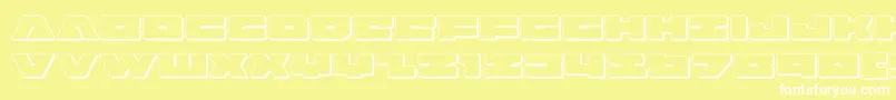 badaxe3d Font – White Fonts on Yellow Background