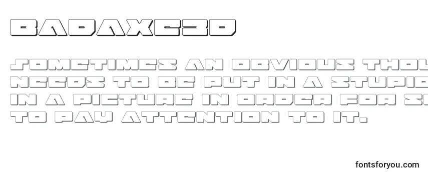 Badaxe3d (120460) Font