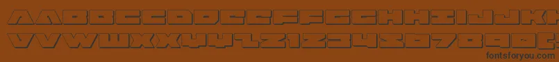 badaxe3d Font – Black Fonts on Brown Background