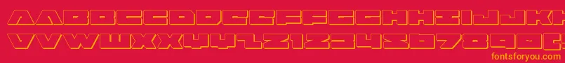 badaxe3d Font – Orange Fonts on Red Background