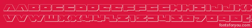 badaxe3d Font – Pink Fonts on Red Background