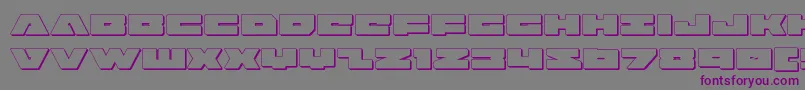 badaxe3d-Schriftart – Violette Schriften auf grauem Hintergrund