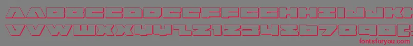 badaxe3d Font – Red Fonts on Gray Background