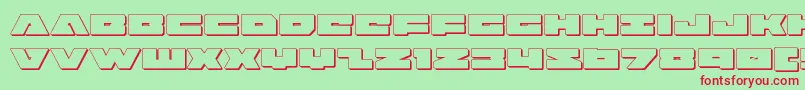 badaxe3d Font – Red Fonts on Green Background