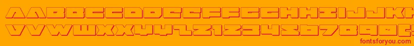 badaxe3d Font – Red Fonts on Orange Background