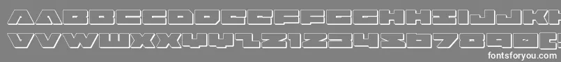 badaxe3d Font – White Fonts on Gray Background