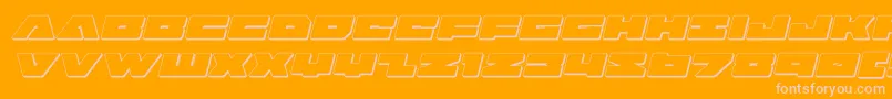 badaxe3dital Font – Pink Fonts on Orange Background
