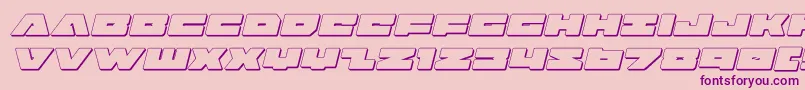 badaxe3ditalフォントについての詳細 フォントbadaxe3dital – ピンクの背景に紫のフォント