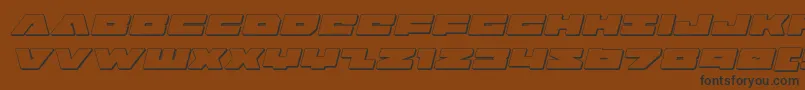 badaxe3dital Font – Black Fonts on Brown Background