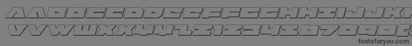 badaxe3dital Font – Black Fonts on Gray Background