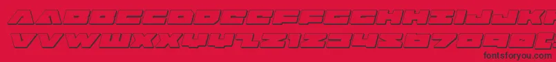 badaxe3dital Font – Black Fonts on Red Background