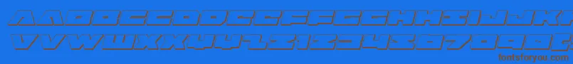badaxe3dital Font – Brown Fonts on Blue Background