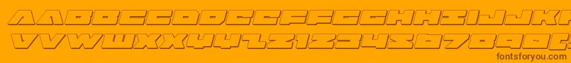 badaxe3dital Font – Brown Fonts on Orange Background