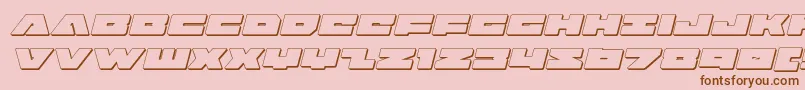 badaxe3dital Font – Brown Fonts on Pink Background