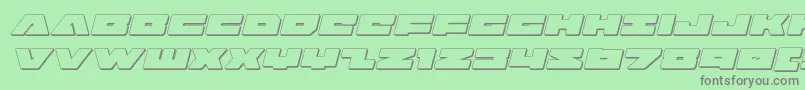 badaxe3dital Font – Gray Fonts on Green Background