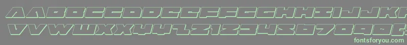 badaxe3dital Font – Green Fonts on Gray Background