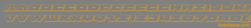 badaxe3dital Font – Orange Fonts on Gray Background