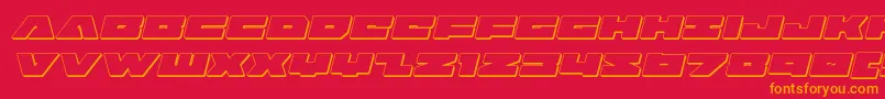 badaxe3dital Font – Orange Fonts on Red Background