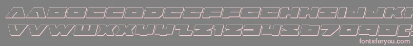 badaxe3dital Font – Pink Fonts on Gray Background