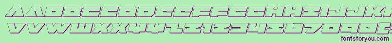 badaxe3dital Font – Purple Fonts on Green Background