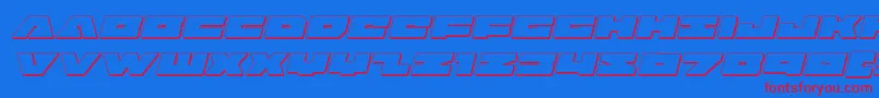 badaxe3dital Font – Red Fonts on Blue Background