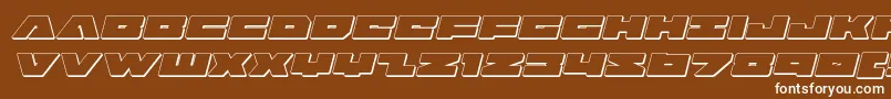 badaxe3dital Font – White Fonts on Brown Background
