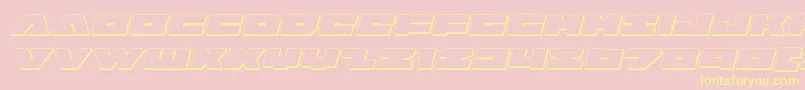 badaxe3dital Font – Yellow Fonts on Pink Background