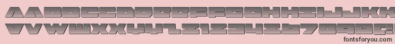 フォントbadaxechrome – ピンクの背景に黒い文字