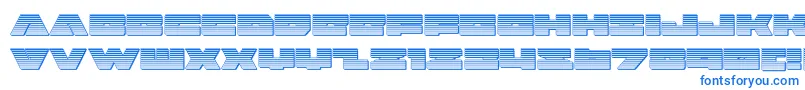 Fonte badaxechrome – fontes azuis em um fundo branco