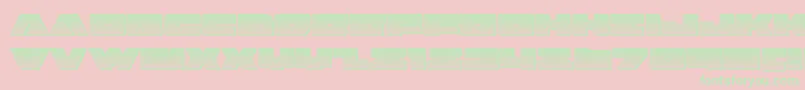 badaxechrome-Schriftart – Grüne Schriften auf rosa Hintergrund