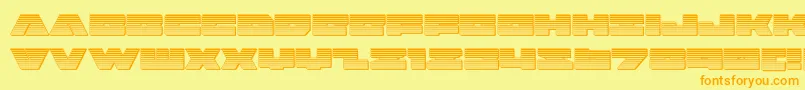 badaxechrome Font – Orange Fonts on Yellow Background