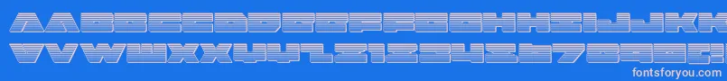 フォントbadaxechrome – ピンクの文字、青い背景