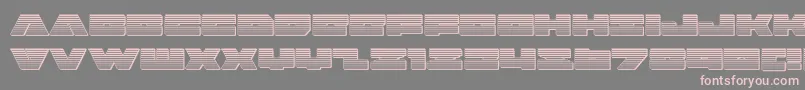 フォントbadaxechrome – 灰色の背景にピンクのフォント