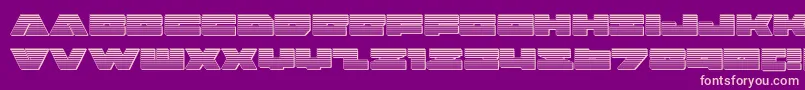 badaxechrome-Schriftart – Rosa Schriften auf violettem Hintergrund