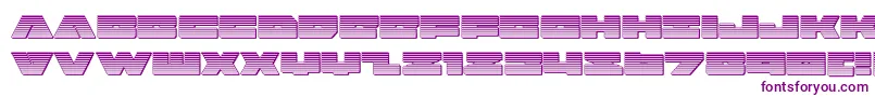 badaxechrome-Schriftart – Violette Schriften auf weißem Hintergrund