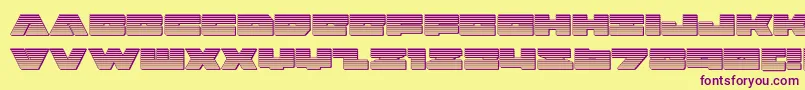 Police badaxechrome – polices violettes sur fond jaune