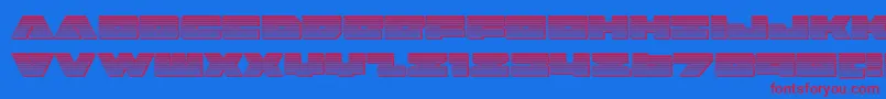 Fonte badaxechrome – fontes vermelhas em um fundo azul