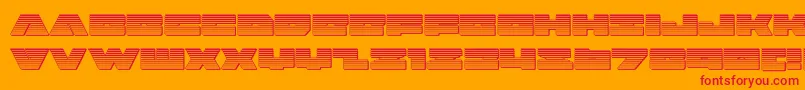 badaxechrome Font – Red Fonts on Orange Background