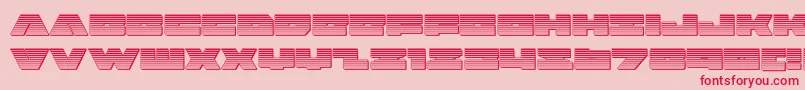 badaxechrome Font – Red Fonts on Pink Background