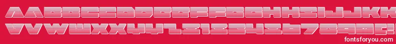 フォントbadaxechrome – 赤い背景に白い文字