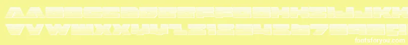 Шрифт badaxechrome – белые шрифты на жёлтом фоне