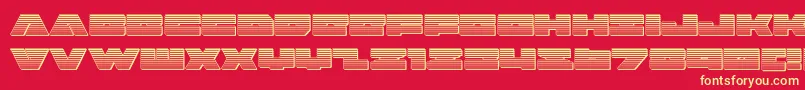 badaxechrome Font – Yellow Fonts on Red Background