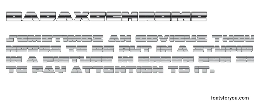 Badaxechrome (120464) Font