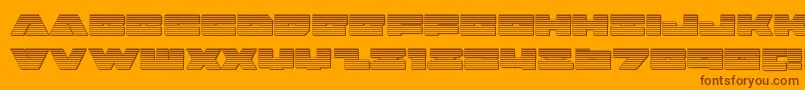 badaxechrome Font – Brown Fonts on Orange Background