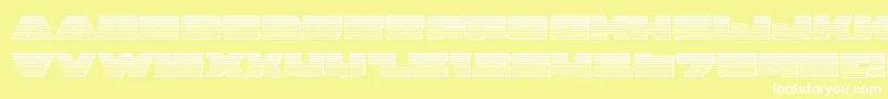 Fonte badaxechrome – fontes brancas em um fundo amarelo